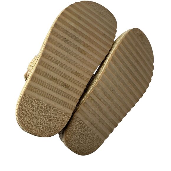 Steve Madden Beige Wicker Chunky Strappy Hook and Loop Sandals Size 7.5 - Picture 4 of 6
